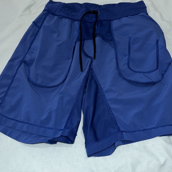Blue Lululemon athletic shorts. - Picture 5 of 5